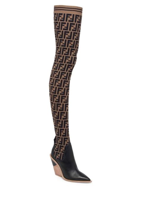 replica fendi ankle boots|fendi thigh high sock boots.